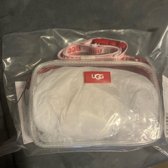 Ugg Red Janey Transparent See-through Crossbody - Picture 1 of 3